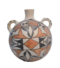 Antique Acoma Pueblo, Polychrome Canteen