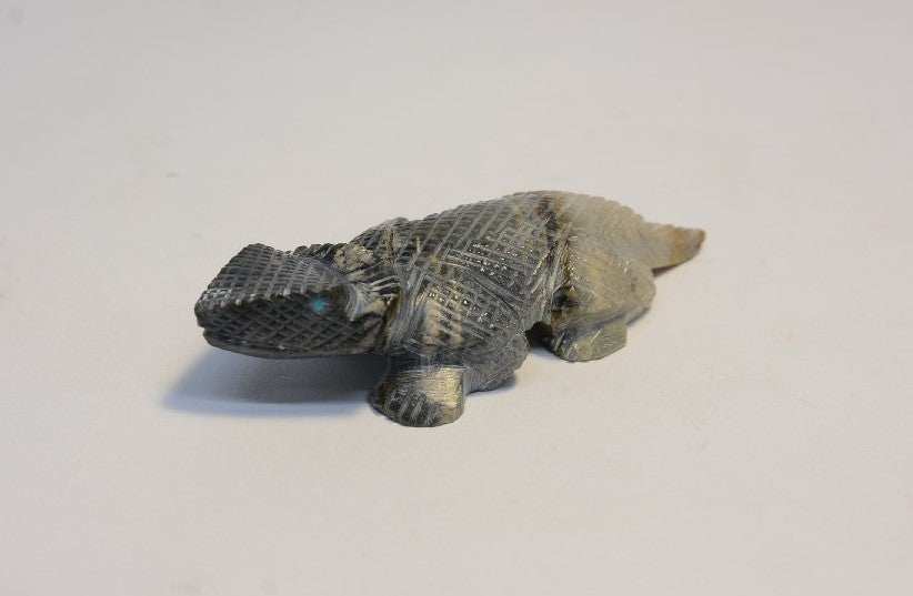 Zuni Fetish by Nelson Yatsattie - Horned Toad Lizard of Picasso Marble