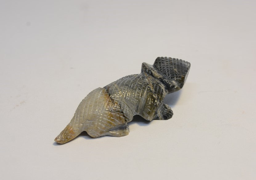 Zuni Fetish by Nelson Yatsattie - Horned Toad Lizard of Picasso Marble