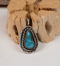 Navajo Pendant with Turquoise Stone