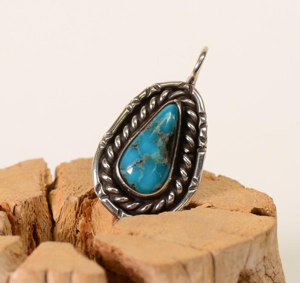 Navajo Pendant with Turquoise Stone