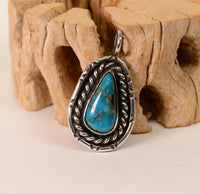 Navajo Pendant with Turquoise Stone