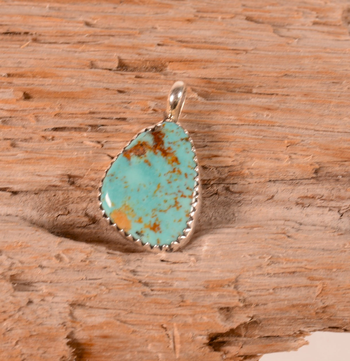 Navajo Sterling Silver Turquoise Pendant