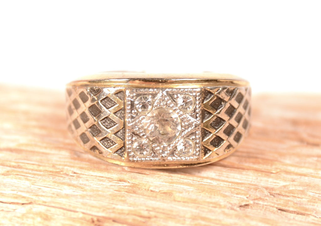Estate Jewelry - Mans 18K Gold Electo Plated Ring