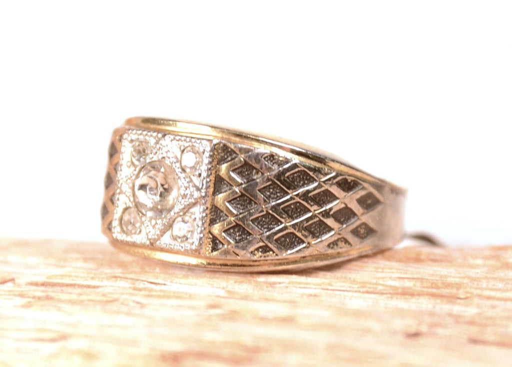 Estate Jewelry - Mans 18K Gold Electo Plated Ring