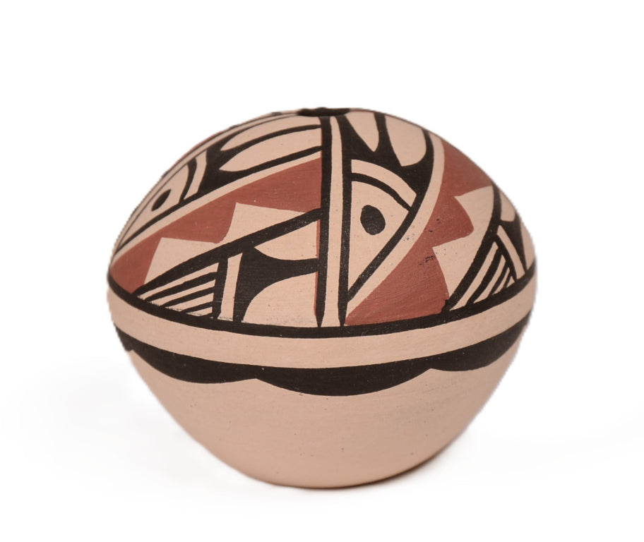 Jemez Pueblo Pottery Seed Pot By R. N. Toya