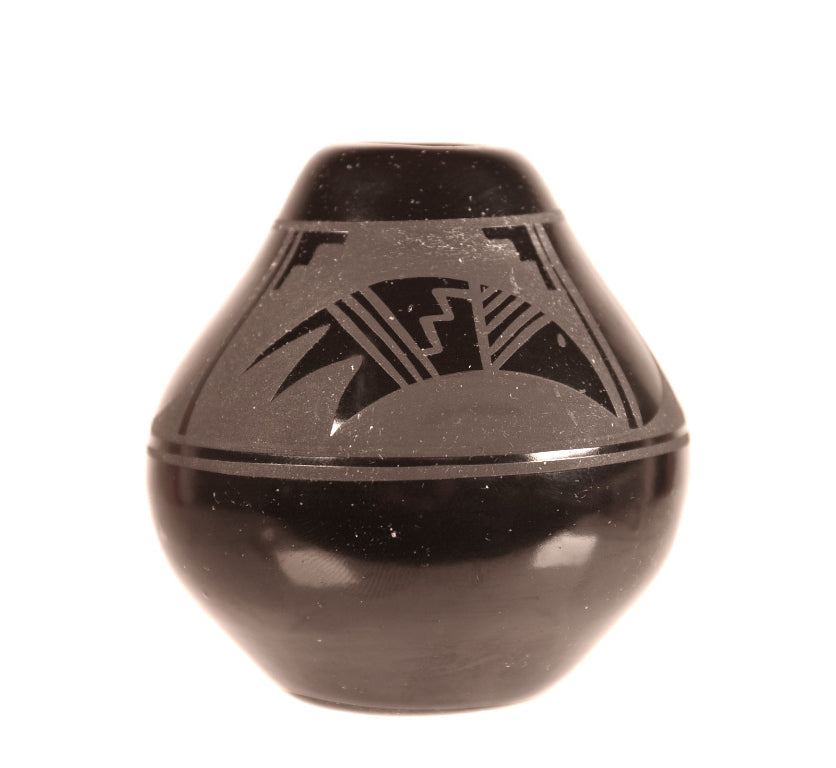 Navajo Black Ware Pottery By Adakai