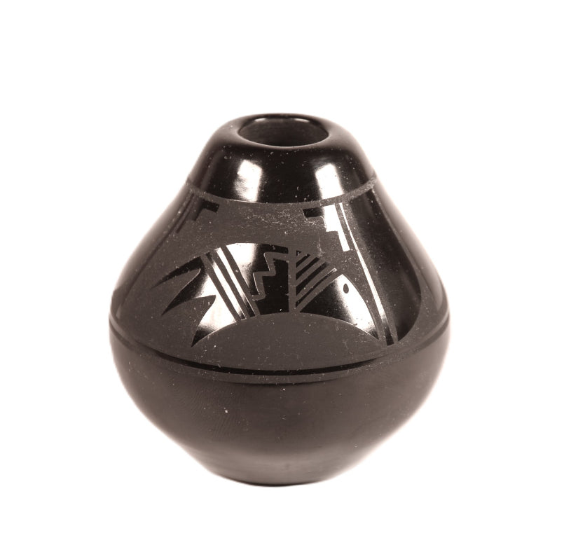 Navajo Black Ware Pottery By Adakai