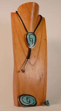 Zuni Sterling Silver and Turquoise Bolo / Buckle / Ring SET by Amy Wesley Quandelacy