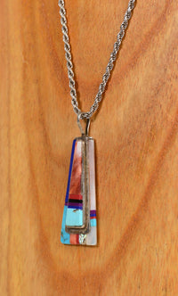 Navajo Necklace Silver Chain with Pendant by Theresa Joe