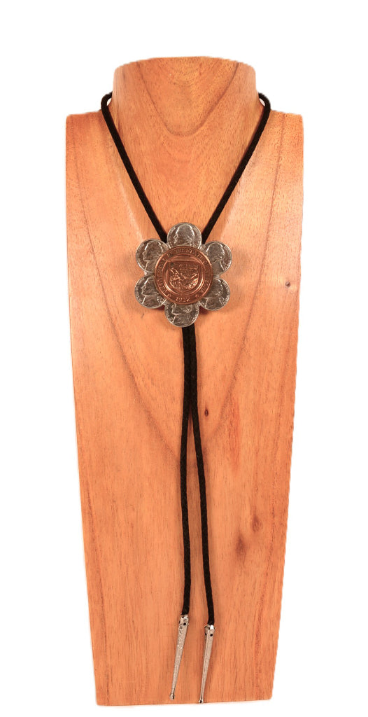 Navajo Nickels + 1912 Brass Coin Bolo
