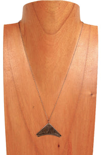 Hopi Pueblo Sterling Silver Overlay Necklace