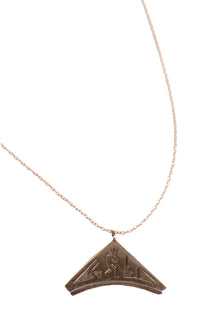 Hopi Pueblo Sterling Silver Overlay Necklace