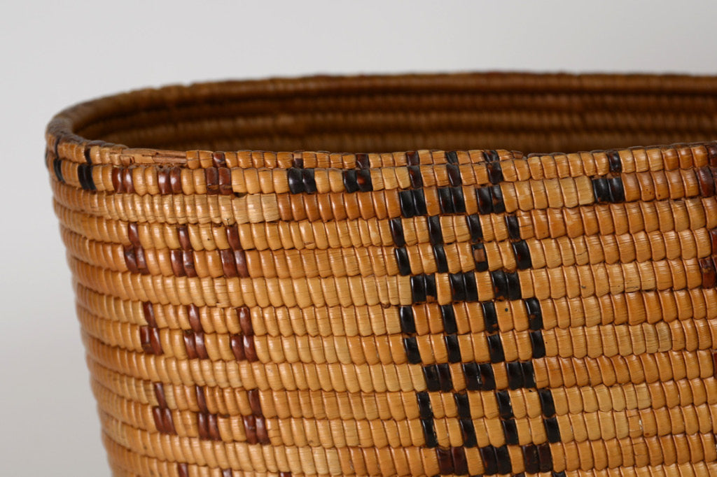 Oval Salish Basket Fully Imbricated