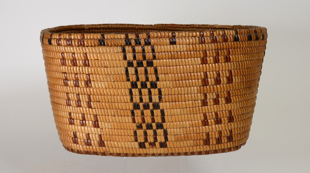 Oval Salish Basket Fully Imbricated