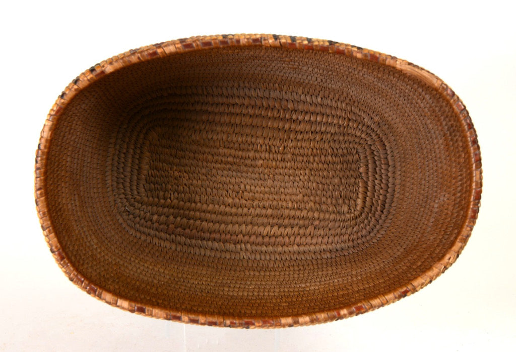 Oval Salish Basket Fully Imbricated