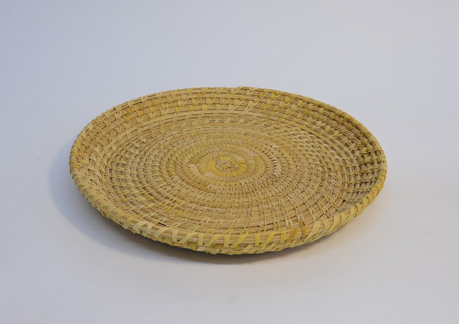 Papago basket, Southern Arizona, coiled Basket Tray of Yucca stem