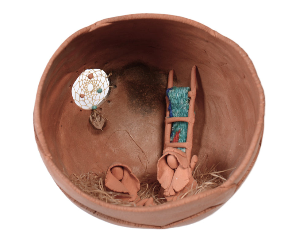 Non-Native Crache Pottery Nativity Scene