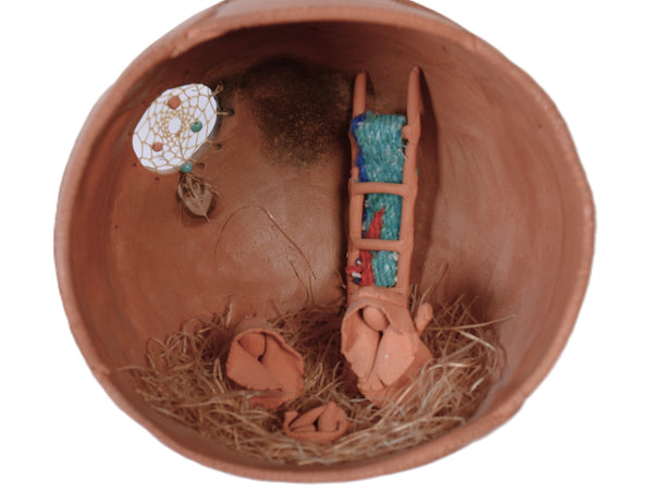 Non-Native Crache Pottery Nativity Scene