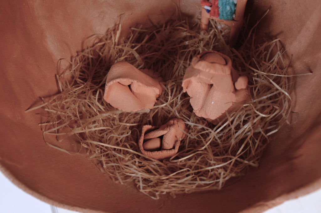 Non-Native Crache Pottery Nativity Scene