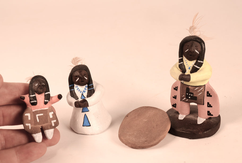Jemez Pueblo Nativity Scene Ceramic Figures