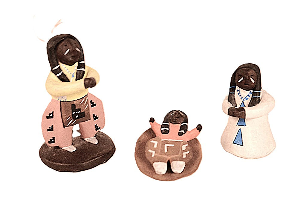 Jemez Pueblo Nativity Scene Ceramic Figures