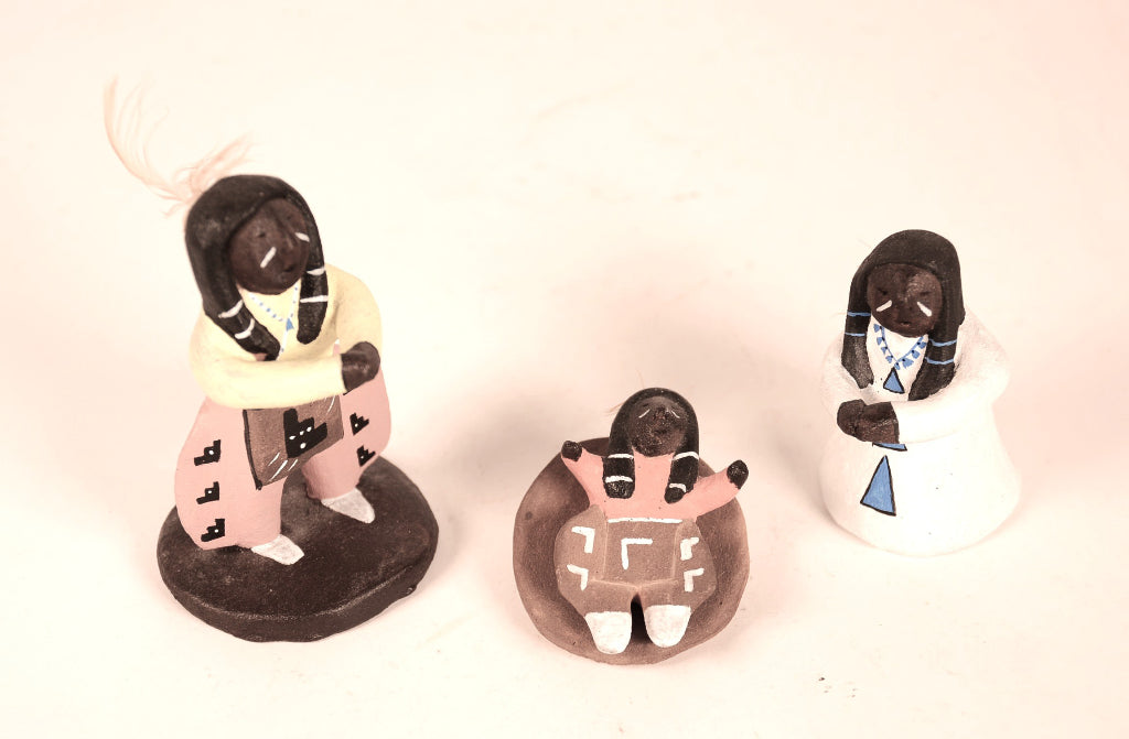 Jemez Pueblo Nativity Scene Ceramic Figures