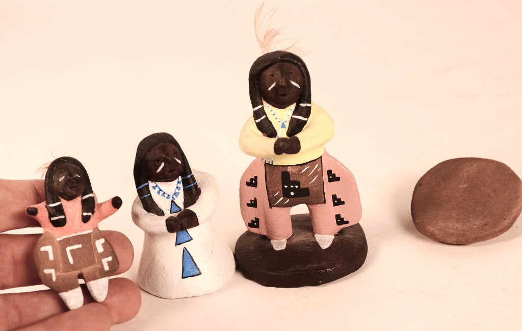 Jemez Pueblo Nativity Scene Ceramic Figures