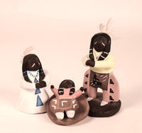 Jemez Pueblo Nativity Scene Ceramic Figures