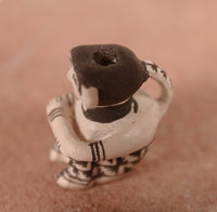 Laguna Pueblo Miniature Figure Black on White Pottery By Thomas Natseway