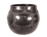 Santo Domingo Pueblo Black on Black Pottery By Rafaelita Aguilar