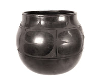 Santo Domingo Pueblo Black on Black Pottery By Rafaelita Aguilar