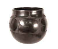 Santo Domingo Pueblo Black on Black Pottery By Rafaelita Aguilar