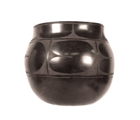 Santo Domingo Pueblo Black on Black Pottery By Rafaelita Aguilar