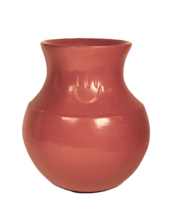 Santa Clara Pueblo and San Juan Redware Olla Pottery By Virginia Garcia