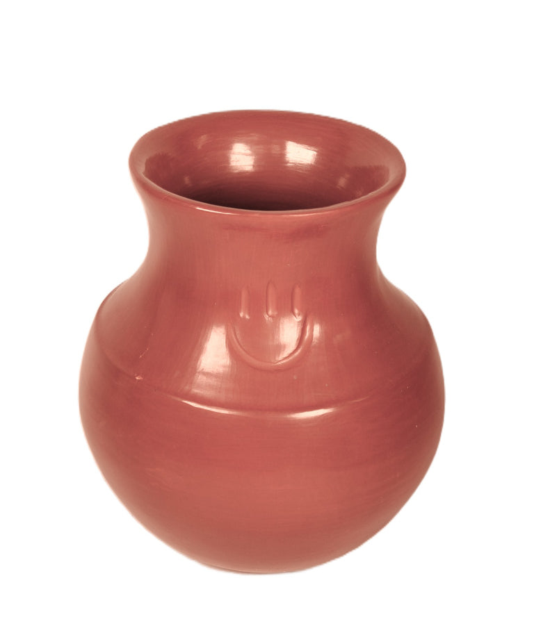 Santa Clara Pueblo and San Juan Redware Olla Pottery By Virginia Garcia