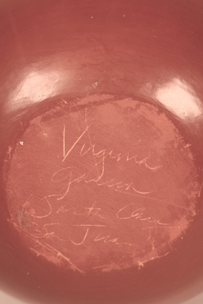 Santa Clara Pueblo and San Juan Redware Olla Pottery By Virginia Garcia