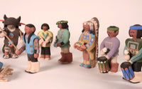 Santa Clara Pueblo Nativity Set of 16 pieces by Jason Garcia