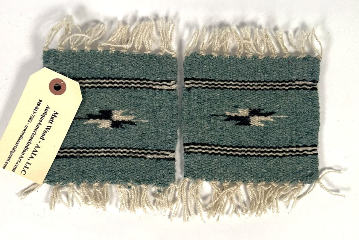 Chimayo New Mexico Rug Coasters Set of 2