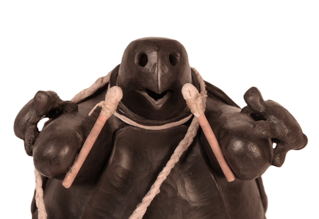 Choctaw Black Turtle with Drum Storyteller By Randy Chitto