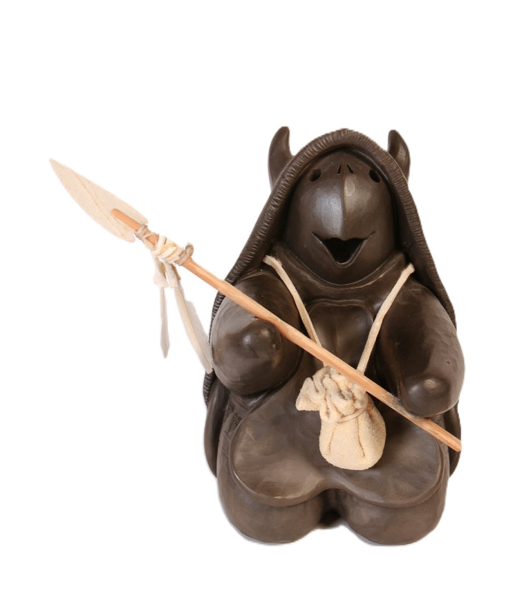 Choctaw Black Turtle with Horns Storyteller By Randy Chitto