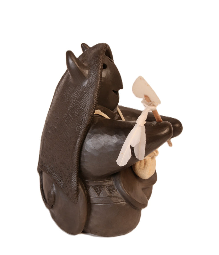 Choctaw Black Turtle with Horns Storyteller By Randy Chitto
