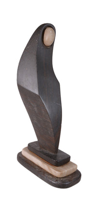 Stone Sculpture of Figure with Face By Emerson