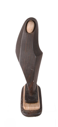 Stone Sculpture of Figure with Face By Emerson
