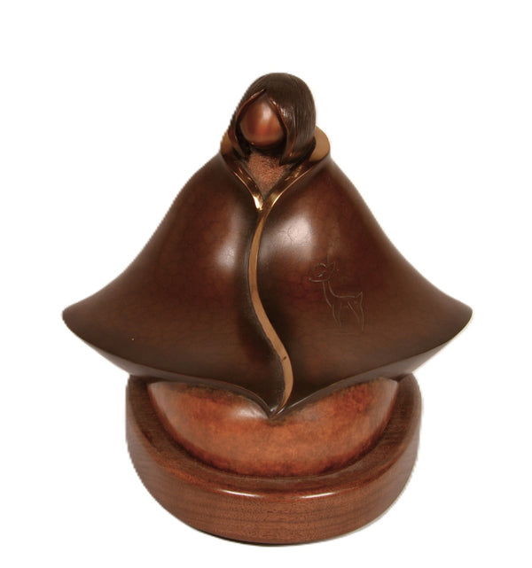 Hopi Pueblo Bronze Figure By K. Obrzut