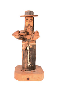 Santa Fe Folk Art Wooden Priest Carving By Ben Ortega