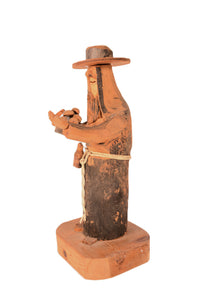 Santa Fe Folk Art Wooden Priest Carving By Ben Ortega