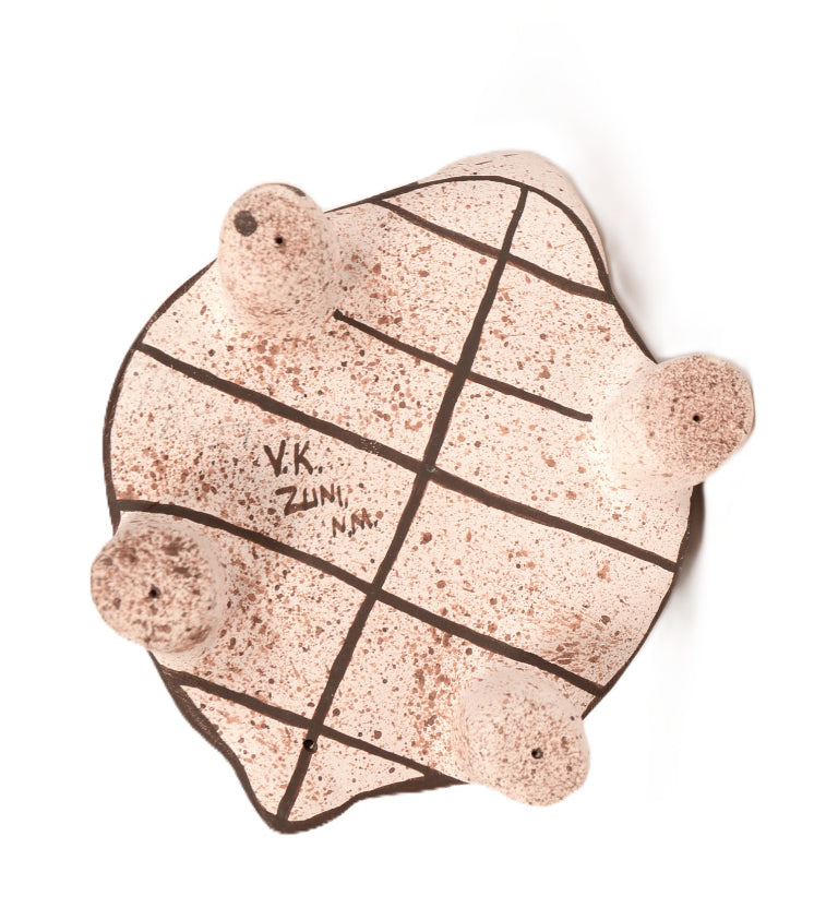 Zuni Pueblo Turtle with Lizards on Back By Valanie Kalestewa