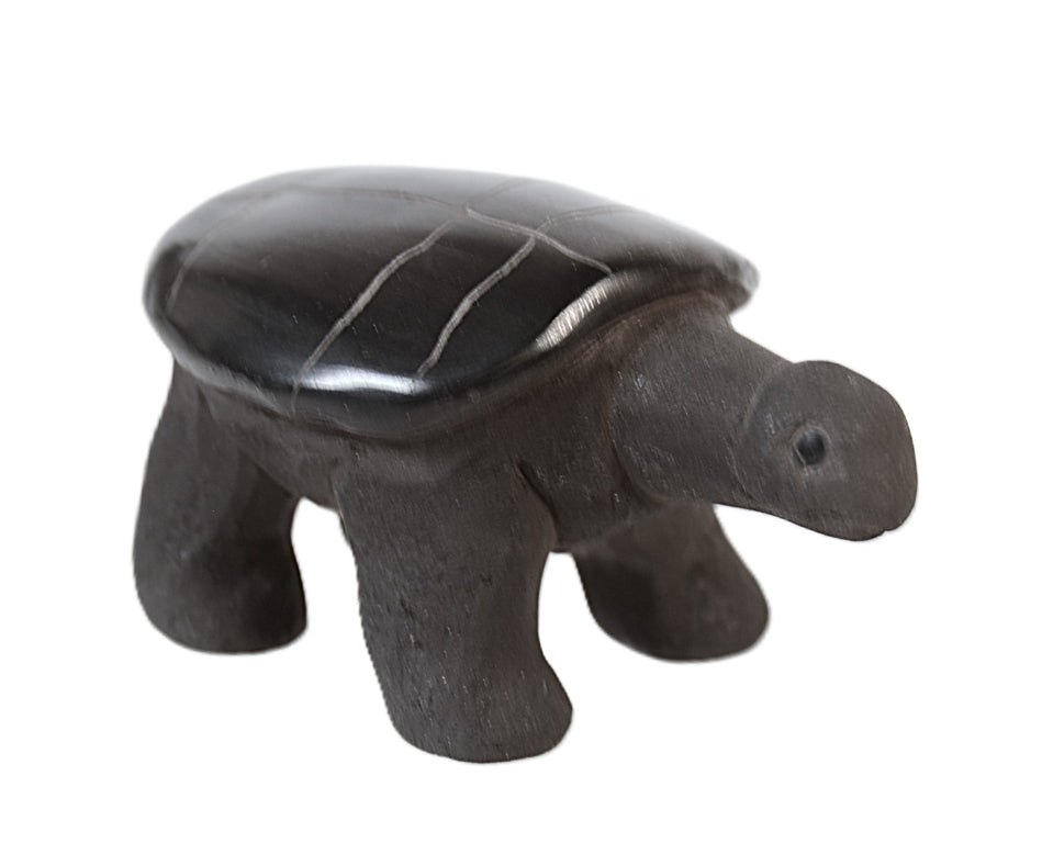 Santa Clara Pueblo Black Turtle Pottery By Tony Gutierrez