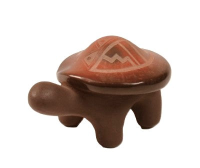 Santa Clara Pueblo Black Ceramic Turtle By Joe Baca